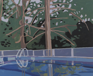 Piscina - Óleo sobre lienzo. 130 x 114 cm
