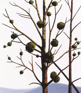 Chopos - Óleo sobre lienzo. 130-97 cm