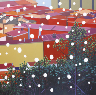 Villava - Óleo sobre lienzo. 146-146 cm