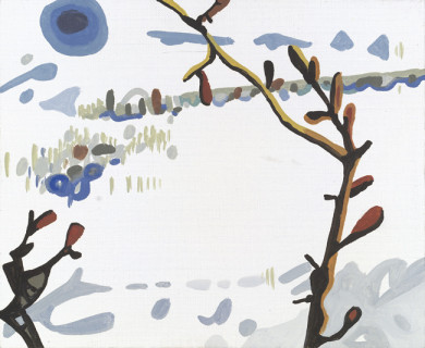 Flor de invierno - Óleo sobre lienzo. 22-27 cm