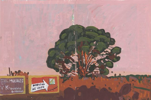 LOS CARTELES DEL PUMBA - Gouache sobre papel. 27X20