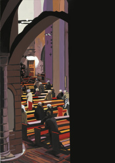 Hotel restos - Óleo sobre lienzo. 130 x 130 cm