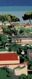 Vilafortuny IV - Óleo sobre lienzo. 130 x 54 cm