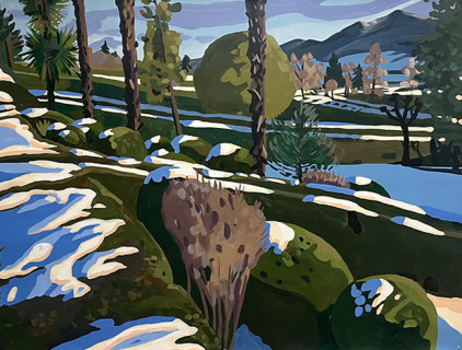 Nieve en Alzuza - Acrílico sobre papel. 150x115 cm. 600€